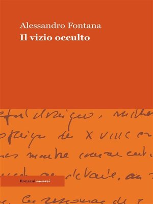 cover image of Il vizio occulto